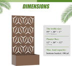 Casaphoria Metal Raised Garden Bed with Trellis, 59"x30"x12" Planter Box for Climbing Plants, Vegetables & Vines, Features Drainage Holes and Privacy Screen, Brown-Star