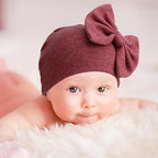 BQUBO Newborn Baby Girls Hats Mittens Set Hospital Hat Beanie Infant Bow Hats Baby Cotton Gloves for 0-6 Months