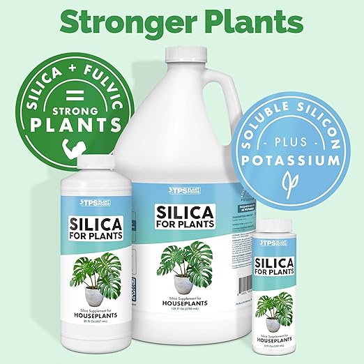 Silica for Plants, Liquid Silicon Plant Food for Strong Stems and Healthy Leaves, Liquid Plant Fertilizer, 32 oz (1 Quart)