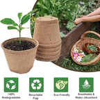 Seedling Starter Kit Germination Grow Cups and Soil (10 Pack) Biodegradable Peat Pots, Coco Coir Soil Discs, Plant Markers - Organic Grow Kit for Seed Germination, Indoor/Outdoor (3)