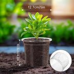 30 Packs 5 Inch Reinforced Clear Nursery Pots for Plants with Drainage Holes, High Transparency Plastic Seedling Plant Pot with 20 Labels