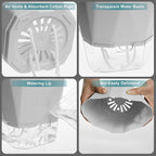 3 Pack Self Watering Flower Pots 6.5 Inch, Plant Pots for Indoor Outdoor, Self Watering Planters with Wick Rope and Clear Reservoir
