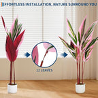Garvee Artificial Plant Potted, Evergreen Fake Tree Faux Floor Plant with Realistic Leaves, Decorative Faux Floor Plant for Home Office Living Room, Ideal Gift for Families