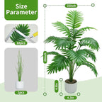 28“ Fake Plant Large Artificial Plam Tree for Indoor Room Decor,Faux Potted Plant for Home Offce Balcony Livingroom Bathroom Bedroom Outdoor Courtyard Decor