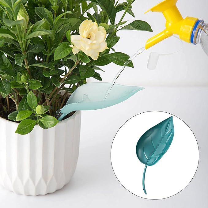 Fenteer 10 Pieces Pot Watering Set Leaf Shaped for Indoor Bonsai Watering Devices, Dark Blue