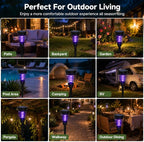 Solar Mosquito Zapper Outdoor 4 Pack, 2-in-1 Mosquito Trap Light Used to Keep Away Gnat Small Flying Insect,Waterproof Bug Zapper for Outside,Solar Fly Zapper for Patio Garden Backyard