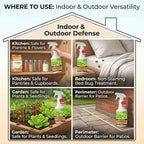 Nature’s Dome Pest Control Spray 32 Oz | 100% Natural Ant Killer & Bug Spray for Indoor & Outdoor Use | Eco-Friendly Bug Spray for Flea, Ticks, Ant & Mosquitos | Safe for Pets and Kids