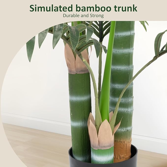 Artificial Palm Tree, Tall Tropical Palm Tree Faux Palm Plant for Indoor Outdoor Office House Living Room Home Decor