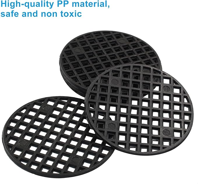 150 Pcs 45mm Plant Pot Mesh Hole Covers Pads, Flower Pot Hole Mesh Pads Plastic Bottom Grid Mat Round Meshs Screen Pot Bottom Gasket Bonsai Drainage Screen