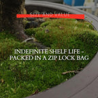 Moss Spores for Bonsai Trees - Covers Up to Three Square Feet, Bright Green Velvet Kyoto Bonsai Moss That is Weed Free, Indefinite Shelf Life