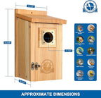 SISTERBIRD Bird Houses for Outside Clearance with Copper Guard, Cedar Bird House Outdoor, Bluebird Finch Swallow Wren Chickadee
