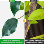 Bailikang 8FT Artificial Ficus Trees Indoor Faux Trees Indoor Fake Floor Plants Tall Artificial Tree with White Pot Faux Tree Fake Indoor Tree Silk Plants Artificial Trees for Home Decor Indoor
