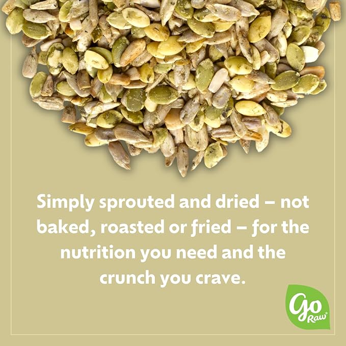 Go Raw , Sprouted Pumpkin and Sunflower Seed Mix| Keto | Vegan | Gluten Free Snacks | Organic | Superfood (Packaging May Vary), 14 oz(Single) (71450-64157), .0 Oz, Unsalted Mix 1 Pound 16.0 Ounce