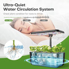 Ahopegarden Indoor Garden Hydroponics Growing System: 10 Pods Plant Germination Kit Herb Vegetable Growth Lamp Countertop with LED Grow Light - Hydrophonic Planter Grower Harvest Lettuce