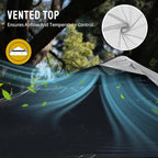 CROWN SHADES 12x12 Pop Up Canopy Outside Canopy, Patented One Push Tent Canopy with Wheeled Carry Bag, Bonus 8 Stakes and 4 Ropes, Black