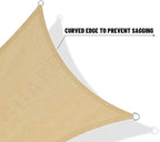 SUNNY GUARD Custom Size 5'x7'x8.6' Sand Sun Shade Sail Right Triangle UV Block Shade for Backyard Yard Patio Deck Garden(Customized)