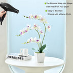 Faux Orchid in Vase Tall Artificial Orchid in Ceramic Vase Tall Silk Orchids with Stems Real Look Potted Fake Phalaenopsis Arrangement Centerpiece Table Decorations for Home Decor Indoor, White