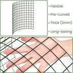 Hacaroa 12 Pack Wire Plant Protectors from Animals, 14"x13.5" Mesh Plant Protection Cage Chicken Wire Cloche, 36 Pcs Pre-Bent Panels, 40 Ground Stakes, 120 Nylon Ties, for Flowers, Shrubs, Dark Green