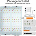 DOMMIA Panel Grow Light for Indoor Plants, 20W Ultra-Thin Full Spectrum LED Grow Light for Shelf & Cabinet, Dimmable with 6/12/16H Timer, Daylight White, 1-Pack