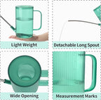 ONEDONE Watering Can Indoor Plants - Plant Watering Can 34 OZ, Long Spout Small Watering Can for House Plants Garden Potted Flowers with Spray Bottle, Squeeze Bottle Green