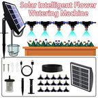 Solar Drip Irrigation System, Automatic Timing Plant Watering Devices Solar Water Pump Ip67 Garden Irrigation System for Greenhouse Garden Lawn