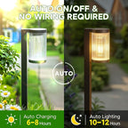 ELECLINK Solar Pathway Lights Outdoor, 2 Pack Upgraded Outdoor Solar Lights for Outside Super Bright Up to 12Hrs, IP65 Waterproof Solar Garden Lights for Yard Path Walkway Decor Landscape Lighting