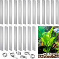 52Pcs Aquarium Plant Weights for Fish Tank - Aquarium Plant Anchors Live Plants Fixed Ring Base, Non-Toxic Weighted Blocks to Hold Aquatic Live Plants Underwater