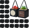 Temlum 2.5 Inch Succulent Wrap Bags (Fits 2.5″ Pots) with Thank You & Watch Me Grow Stickers, Small Gift Box for Wedding, Baby Shower, Succulent Party Favors for Guests (Black 40pcs)
