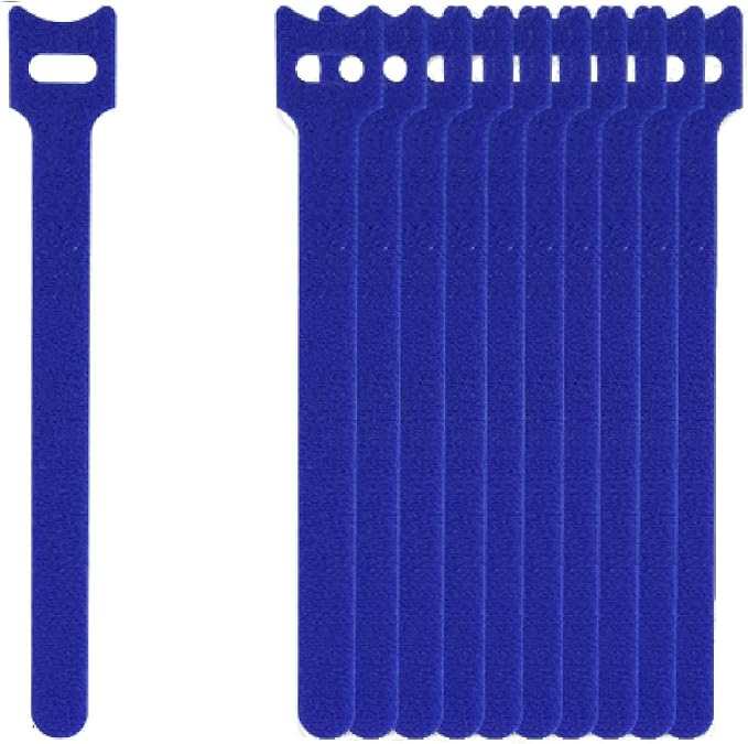 California JOS 60 PCS 6 Inches Reusable Cable Ties, Wire Ties, Cord Organizer, Cable Organizer, Adjustable Cable Management - Blue