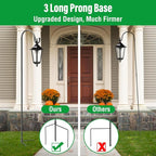 GOFORWILD Shepherd Hooks 6 Pack Adjustable, 49 inches Tall, Premium Metal Garden Hook for Outdoor, Hanging Plant, Solar Lights, Lanterns, Bird Feeders, and Wedding Decor, 7013-3