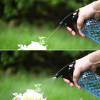 Glass Handheld Spray Bottle - 12oz Refillable Bottle ，Adjustable Nozzle Watering Can for Garden Plants Cleaning Solutions (Blue)