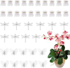 50Pcs Orchid Clips Plastic Dragonfly Butterfly Plant Clips,Portable Garden Plant Support Clip for Supporting Stems Orchid Vines Stalks Climbing Plants Grow Uprigh