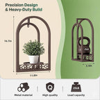 Metal Wall Planter Frame Haning Plant Stand (3 Pack Coffee)