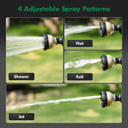 RESTMO Extra Long All Metal Telescoping Watering Wand, 180° Adjustable Ratcheting Head | 4 Spray Patterns | Thumb Flow Control, Perfect Garden Hose Sprayer to Water Hanging Baskets, Shrubs