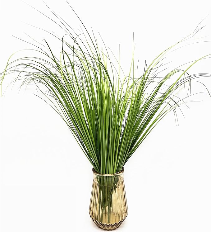 Artificial Shrubs Bushes Fake Plastic Tall Wheat Grass 16 Bundles, Faux Greenery Plants for Indoor Outdoor Décor Home Garden Verandah Kitchen Office Wedding Christmas DIY Decoration Green Leaves 16p