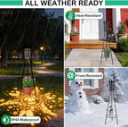 Outdoor Solar Floor Lamps RGB Color-Changing Hummingbird Projection Metal Plant-Stand Garden Light,42.5" Waterproof Decorative Solar Lamp for Patio,Deck,Yard,Porch,Path,2 Pack