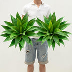 Artificial Plant Artificial Agave Plants,2PCS Faux Plants for Outdoors Artificial Plant Outdoor Large UV Resistant Fake Agave Planters for Indoor and Outdoor Decorating Outdoors Plants 22"