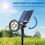 Solar Lights Outdoor Waterproof IP65, Cool White Light, 2 Lighting Modes, Solar Spotlights for Yard Garden Solar Spot Lights for Flag Landscape Auto On/Off-6 Pack