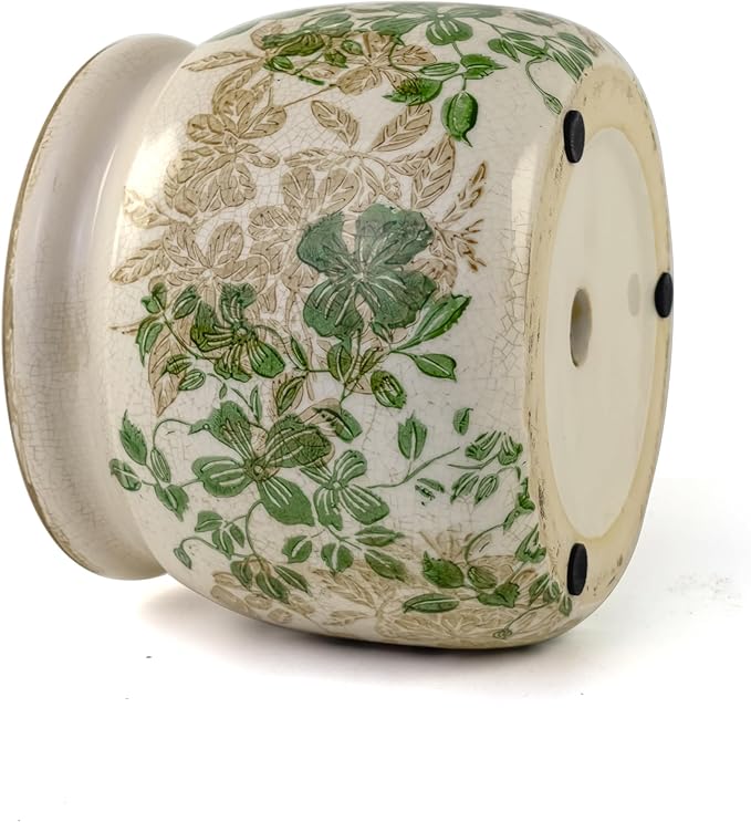 Dosayes Flower Pot,Vintage Ceramic Pot for Planter with Drainage Holes, 6.29 inch Ice Crack Glazed Small Planters Pot for Indoor,Tucan Home Decor,Gardening Gifts (Classic)