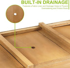 ketive Raised Garden Bed with Legs - Elevated Wooden Planter Box, Durable Fir Wood, Reinforced Frame with Drainage Holes, Liner, and Storage Shelf for Vegetables, Herbs, Flowers, 33.5" x 18" x 30"