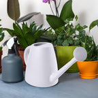 Hand Plant Watering Can - Plastic Indoor and Outdoor - 1/2 Gallon - White
