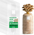 GREANER 6 Mil Mushroom Grow Bags, 8"x5"x20" Large Thick Mushroom Spawn Bags with Breathable 0.2 Micron Filter Patch for Substrates and Grains(25 Packs)