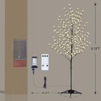 Lightshare Cherry Blossom Tree 6FT 208 LED Lighted Tree Multicolor with Remote Contrl for Decoration Inside and Outside, Home Patio Wedding Festival Christmas Decor