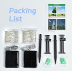 cshare Solar Fairy Lights Outdoor Waterproof,16.4ft 50LED Solar String Lights for Outside 8 Modes 2 Packs for Patio Backyard Garden Wedding Deorations Cool White