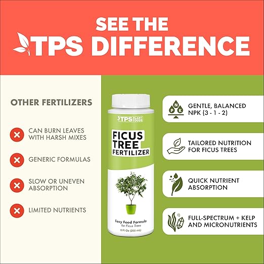 Ficus Tree Fertilizer – Liquid Plant Food for Lush Foliage, Stronger Roots & Healthy New Growth, 32 oz