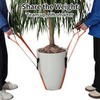 Potted Plant Mover，Plant Lifting Straps for Garden Flower Pots, Planters，Rocks, Trees，Easily Lift and Move Heavy Items Up to 250 Pounds, Large Size,Orange，Patent Pending