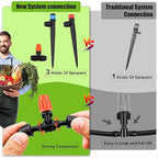 100FT Drip Irrigation System Kit, Automatic Watering System with 30 Adjustable Nozzles & 30M 1/4" Tubing – DIY Solution for Gardens, Greenhouses, Patios & Lawn – Effortless Plant Care + Water-Saving