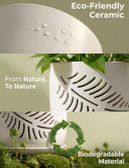 Set of 2 Orchid Pots with Holes, 5 and 6 Inch Ceramic Plant Pots for Plant Lovers – Great for Drainage & Airflow, Indoor/Outdoor Use, Perfect for Repotting