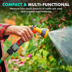 RESTMO Water Flow Meter, High Measure Accuracy, Measure Gallon/Liter Consumption and Flow Rate for Outdoor Garden Hose Watering, RV Water Tank Filling, Lawn Sprinkler and Nozzle Sprayer
