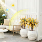 Artificial Green Edged Gold Leaf Spiny Agave Plant with 23 Leaves, 23.62in Faux Agave for Indoor & Outdoor Home Decor Perfect for Porch Living Room Bedroom Patio & Office（2 Pack）